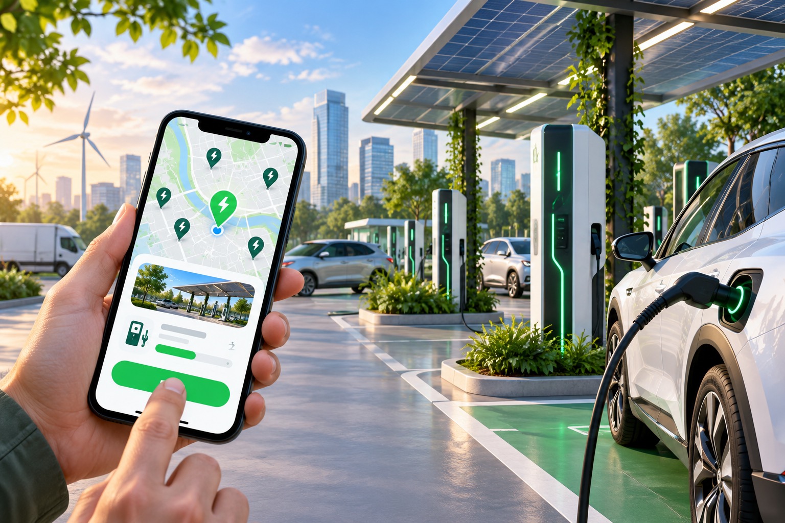 THIẾT KẾ APP MOBILE CHO TRẠM SẠC XE ĐIỆN: GIẢI PHÁP NĂNG LƯỢNG XANH