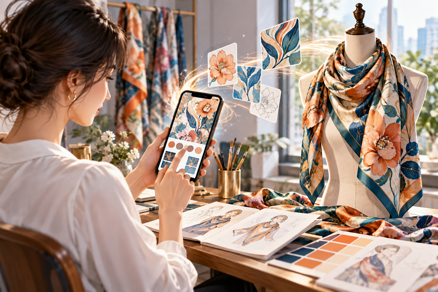 APP MOBILE THIẾT KẾ KHĂN CHOÀNG: NGHỆ THUẬT HIỆN ĐẠI