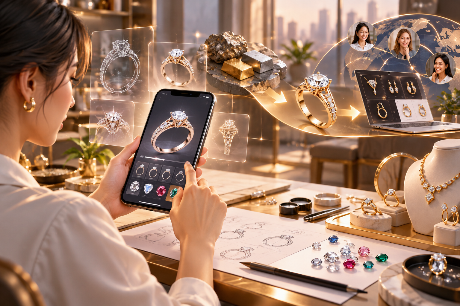 APP MOBILE THIẾT KẾ TRANG SỨC: SÁNG TẠO & ĐỘC BẢN