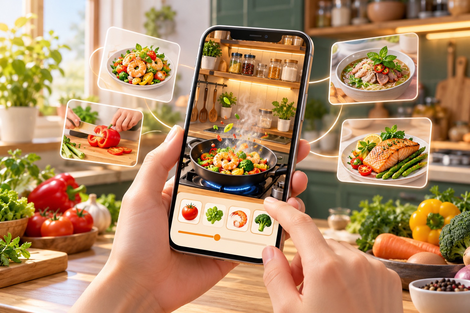THIẾT KẾ APP MOBILE NẤU ĂN: NHÀ BẾP TÍ HON TRONG TAY BẠN