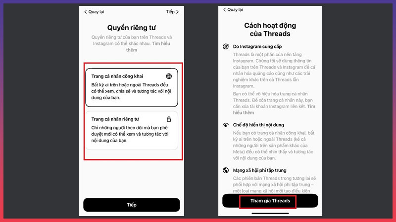 Cách đăng ký Threads - Hoàn tất hóa trình đăng ký nhanh chóng