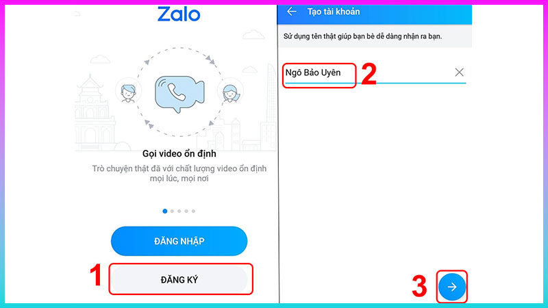 Chỉ với số điện thoại chính chủ tại Việt Nam bạn có thể dễ dàng đăng ký Zalo