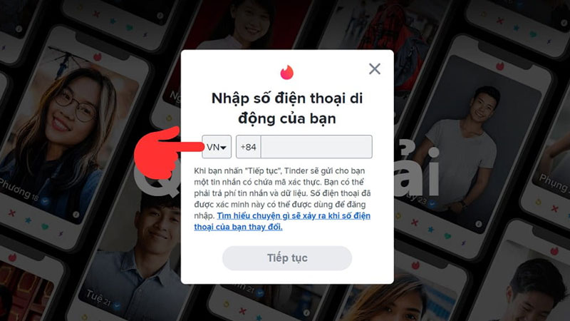 Cách đăng ký Tinder - Điền đầy đủ các thông tin nếu dùng số điện thoại đê đăng ký