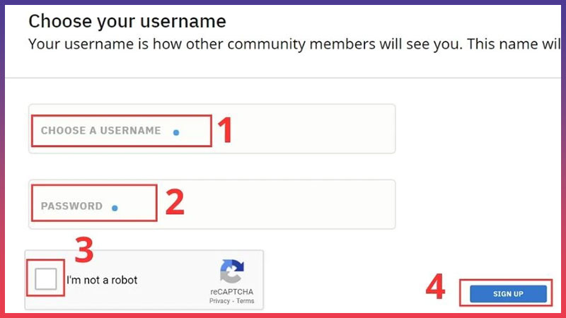 Cách đăng ký Reddit - Điền đẩy đủ các thông tin cần thiết, tuy nhiên chúng không xác thực