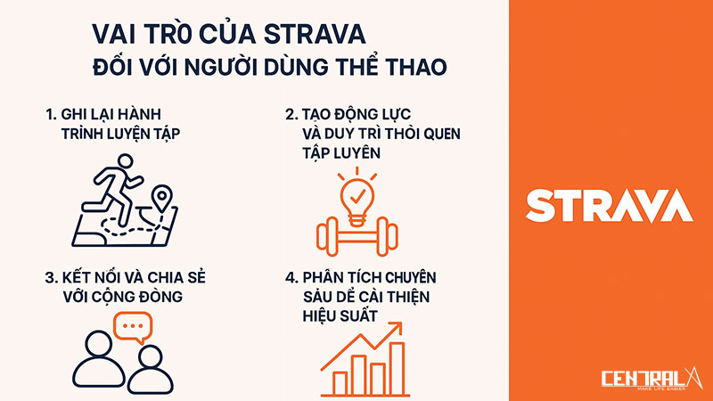 Vai trò của Strava đối với người dùng thể thao