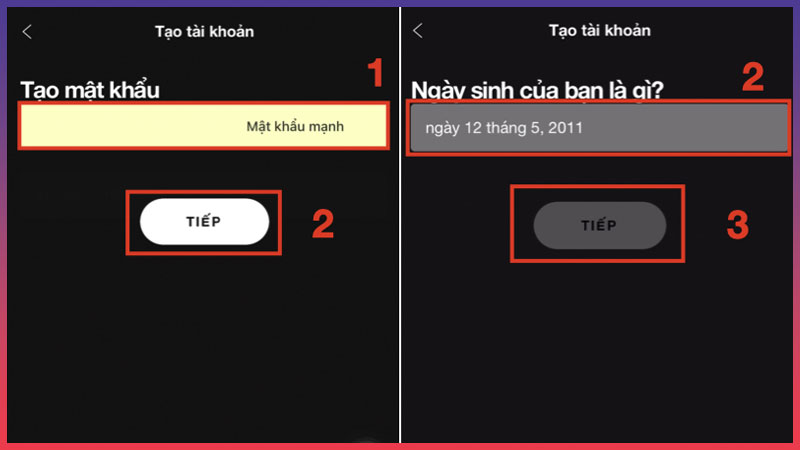 Cách đăng ký Spotify - Điền các thông tin cơ bản