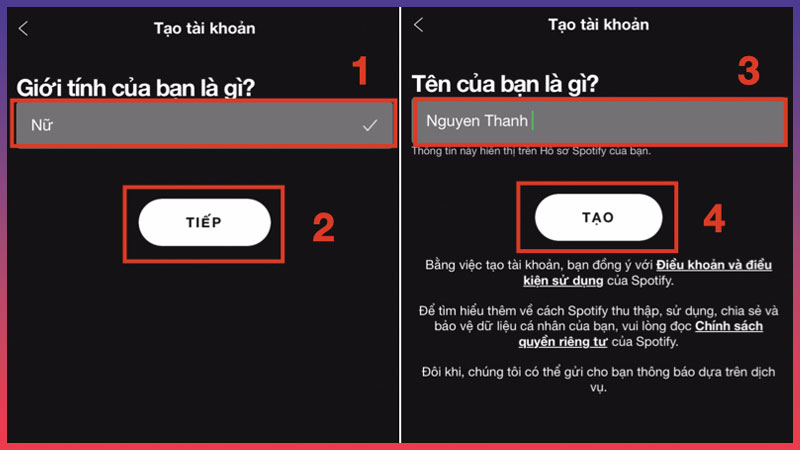 Cách đăng ký Spotify - Ấn xác nhận để bắt đầu thưởng thức âm nhạc