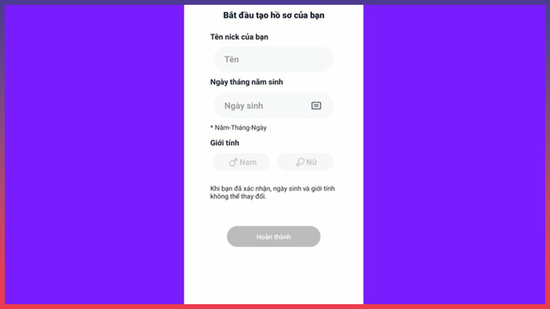 Cách đăng ký Litmatch - Điền đầy đủ các thông tin ứng dụng cần