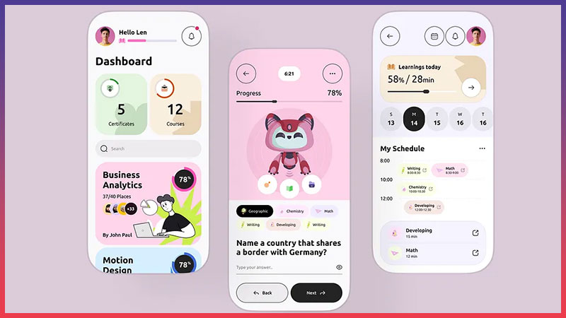 Một số tính năng minh họa của mobile app công ty công nghệ thông tin