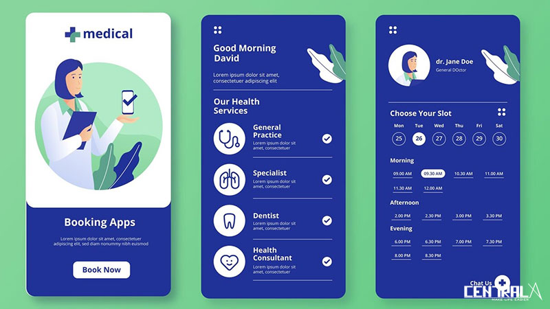 Giao diện minh họa của mobile app hiệu thuốc