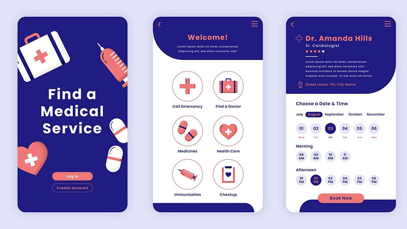 Một số tính năng minh họa của mobile app hiệu thuốc