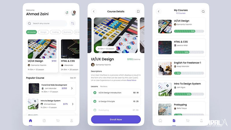 Một số tính năng minh họa của mobile app công ty phần mềm