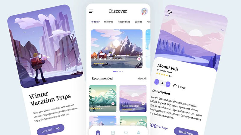 Các tính năng không thể thiếu trong app mobile công ty du lịch
