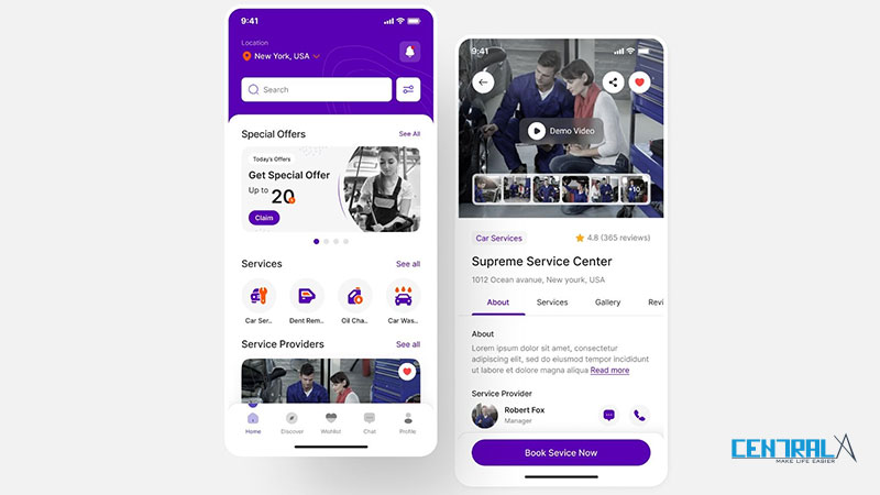 Giao diện minh họa của mobile app cho DN sản xuất