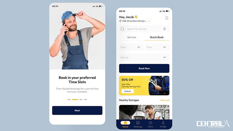 Một số tính năng minh họa của mobile app DN sản xuất