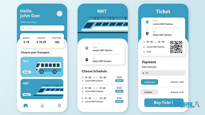 Giao diện minh họa của mobile app CTy vận tải