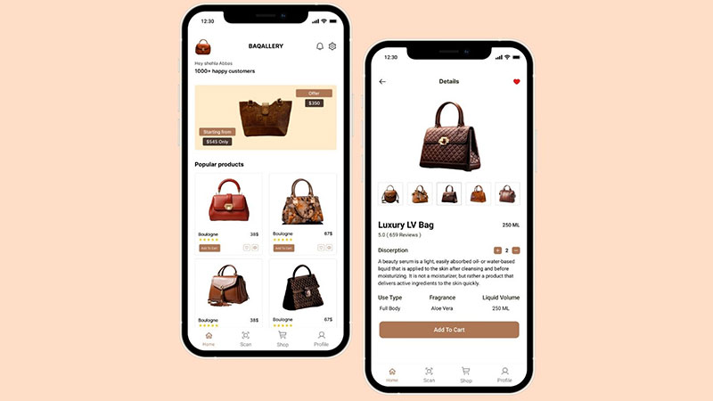 Phát triển app mobile thiết kế túi xách tốn bao nhiêu