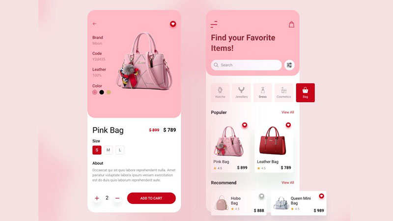 Các ứng dụng mobile app thiết kế túi xách miễn phí
