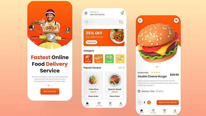 Ước tính chi phí để thiết kế app mobile giao hàng