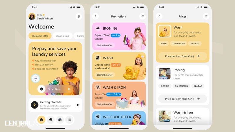 Ước tính chi phí để thiết kế app mobile dịch vụ giặt ủi