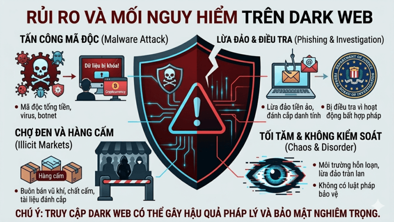 Sự nguy hiểm của dark web mà bạn cần quan tâm